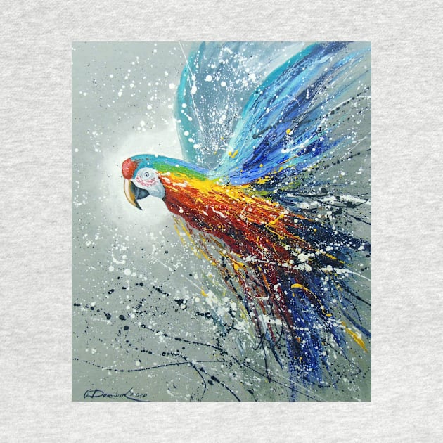 Parrot in flight by OLHADARCHUKART